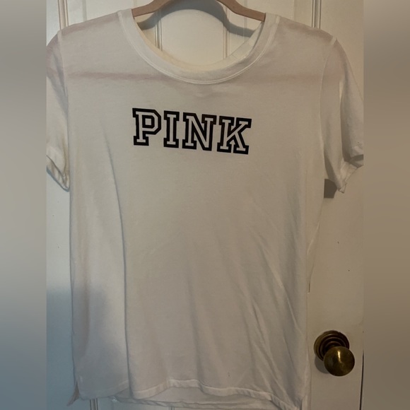 SOLD PINK Medium White Tee - Picture 1 of 1